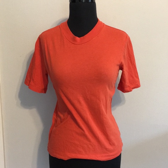 Everlane The Mockneck Tee in Orange, XXS - Picture 2 of 9